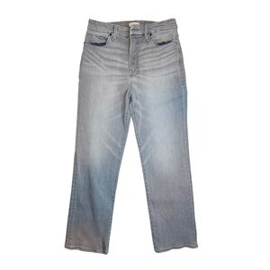 Good American Good Curve Straight Light Grey Jeans Size 10/30